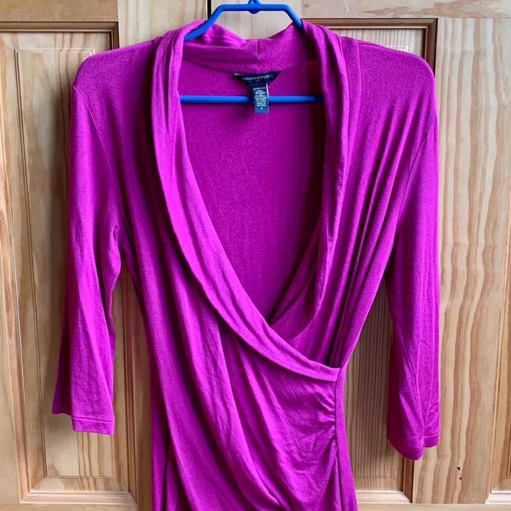 Banana Republic Drape/Wrap Stretch Top, Small